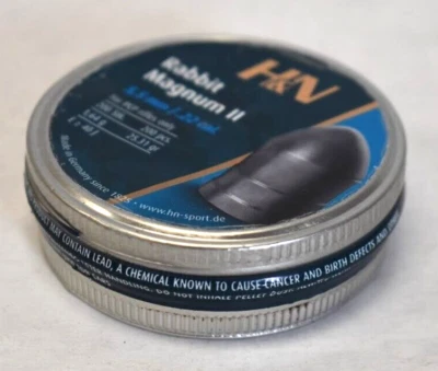 Pacote com 200 pellets de ar cilíndricos calibre 5,5 mm .22 H&N Rabbit Magnum II - Imagem 1 de 4