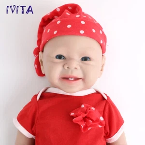 IVITA 19'' Silicone Reborn Baby Doll Handmade Friendly Newborn Mädchen Puppe - Bild 1 von 12