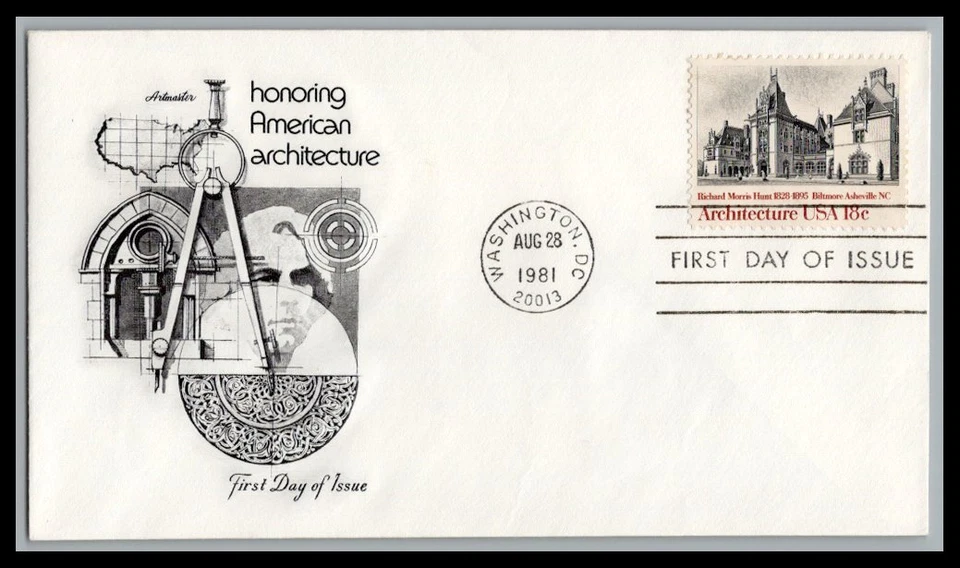 US FDC # 1929 18c Architecture Artmaster   1981, 9p2030 - Image 1 of 1
