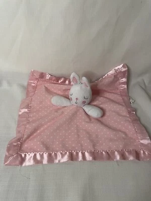 Manta Circo Target Rosa Lunares Blanco Conejito Satén Seguridad Lovey Peluche T37 Foto 1 de 4