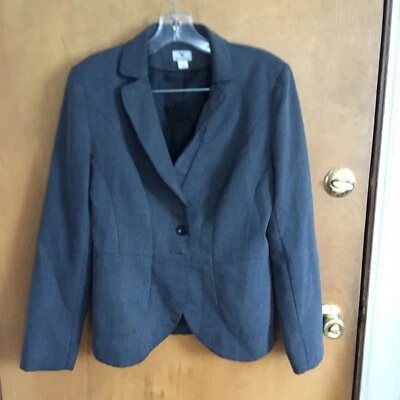 blazer mujer Worthington, gris, hombreras, talla 4 A213 Foto 1 de 4