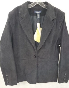 Denim & Co Navy Blue Corduroy Blazer Jacket NWT Size XL - Picture 1 of 11