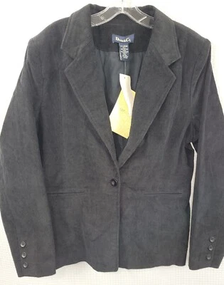 Chaqueta Blazer Denim & Co Azul Marino Pana Nueva con Etiquetas Talla XL Foto 1 de 4