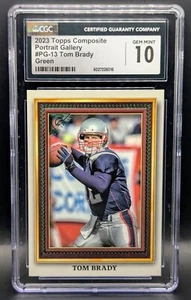 Tom Brady /250 'Green' Portrait Gallery - 2023 Topps Composite - Graded CGC 10 - Bild 1 von 2
