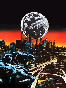PÓSTER DE VIDA NOCTURNA Delgado Lizzy sin título arte 23x16 Impresión artística por Jim Fitzpatrick - Imagen 1 de 3