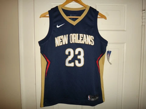 Youth Nike Anthony Davis New Orleans Pelicans Navy Swingman Jersey M (10/12) Cover