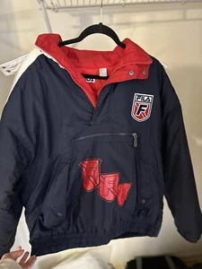 Vintage Fila Men’s 1/4 Zip Puffer Windbreaker Jacket Size Large - Picture 1 of 18
