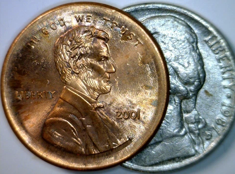 2001 ERROR LARGE Broad Struck Lincoln Cent Unc / BU Coin NICKEL SIZE Brd Strike Cover
