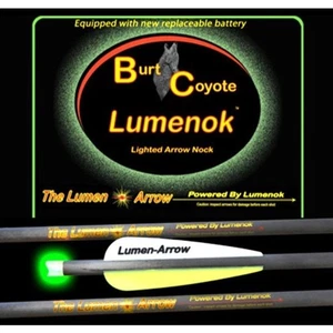 Lumenok Xbow Arrow 20" Carbon Green Lighted Nock Crescent - BECC3G - Picture 1 of 1