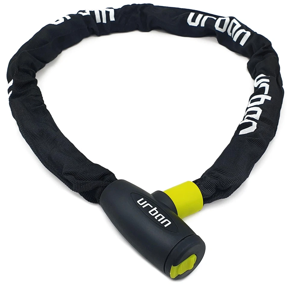 Lucchetto Bici Catena Acciaio Cementato 8mm Antitaglio Antifurto 120cm - Immagine 1 di 4