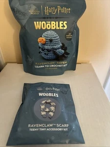 Harry Potter Woobles Ravenclaw Raven & Scarf Crochet Kits Beginner Friendly - Picture 1 of 5