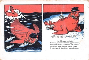 POSTAL SÁTIRA GUERRA BOER EL SELLO INGLÉS - Imagen 1 de 2