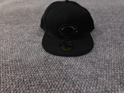 Cincinnati Reds Hat Cap Fitted Mens 7 5/8 Black MLB Baseball New Era - Image 1 of 4
