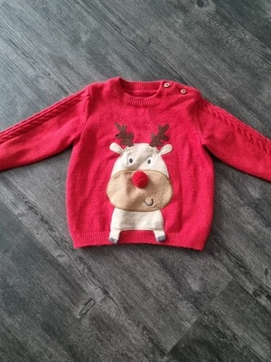 Roter Pullover C&A, Größe 68, Unisex, Weihnachten, Rudolf - Bild 1 von 4