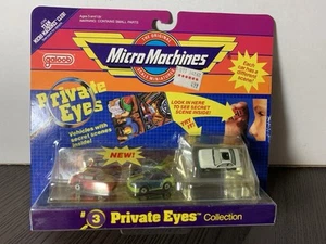 1989 Galoob Micro Machines Private Eyes Collection #3 Three Vehicles NOC - Picture 1 of 6
