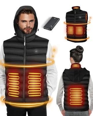 JRH Heated Vest for Men and Women With Retractable Hood and Battery Pack Medium  - Image 1 of 3