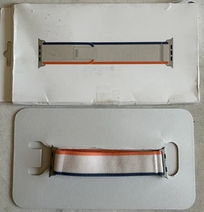 Apple Watch Band Trail Loop (49mm) Orange/Beige with Rugged Titanium Finish S/M - Picture 1 of 2
