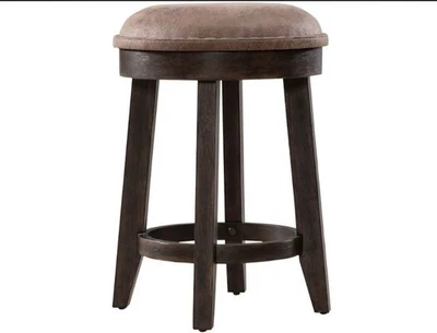 Taburete consola tapizado Liberty Furniture Paradise Valley (RTA) en ceja de sillín Foto 1 de 4