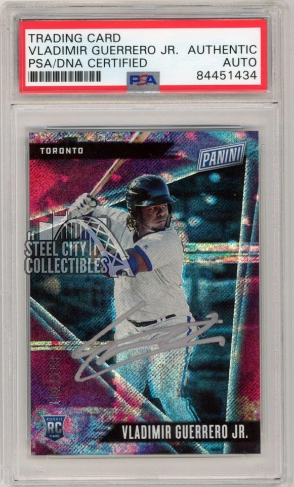 Vladimir Guerrero Jr 2019 Panini Father's Day Auto Rookie Card #VG /199 PSA/DNA - Image 1 of 1