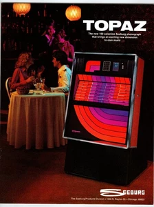 60er Jahre Seeburg Topas Jukebox Prospekt Vintage Musikmaschine Flyer - Bild 1 von 2