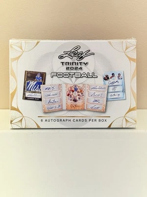 2024 Leaf Trinity Football Sealed Hobby Box—6 Autos-Daniels, Williams, Nix RC? - Image 1 of 2