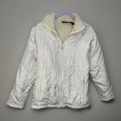 Женская стеганая куртка с меховой подкладкой Jane Ashley с небольшими кремовыми карманами - Изображение 1 из 4