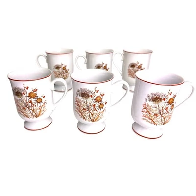 Tazas Pedestal Fanci Florals Bramble | MCM Otoño Botánico Japón Juego de 6 Foto 1 de 4