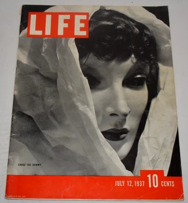 Life Magazine Vintage July 12 1937 Grace Dummy Mannequin Audubon Bird Drawings - Image 1 of 4