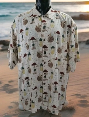 Natural Issue Hawaiian Hula Girl Coconut Cocktails Shirt Sz 2XL - Image 1 of 4