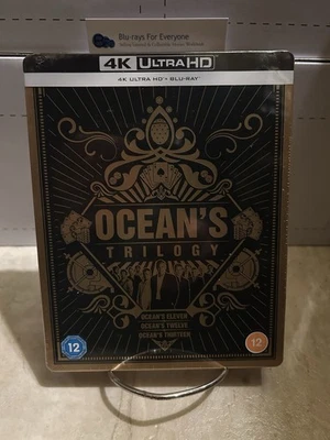 Oceans 11 12 13 Eleven Twelve Trilogy 4K SteelBook Blu-ray UK 2001-2007 No Dent - Image 1 of 4