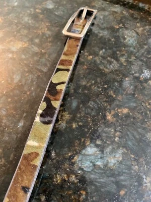 Cinturón Pelo Poni Camuflaje Cinturón Marrón Verde Talla XL Ajustado Foto 1 de 4