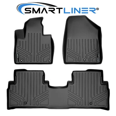 SMARTLINER Custom Fit Floor Mats 2 Row Liner Set OEM TPE 2016-2020 Kia Sorento - Image 1 of 4