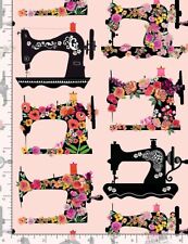Sewing Machine Fabric Floral Sew Themed Cotton Timeless Treasures C8803 By Yard