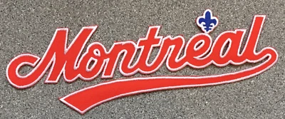 1992-2004 ERA MONTREAL EXPOS 9" MLB BASEBALL SCRIPT LOGO DEFUNCT TEAM PATCH - Image 1 of 3