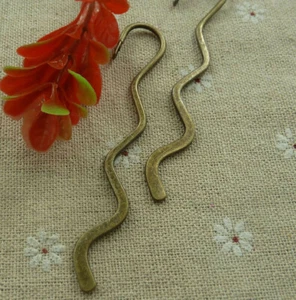 Free Ship 60 pcs Antique bronze bend bookmarks 84x16mm L-2069 - Picture 1 of 4