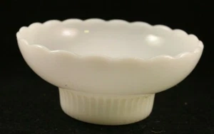 Bicchiere da latte - ciotola da dessert - Fire King - tessuto cesto bianco - Made in USA - Foto 1 di 4