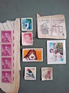 Vintage lot of 12 Stamps, US, Italy, Slovenija 1959-2014 - Picture 1 of 11