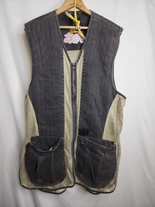 BROWNING Men's Joe's Mesh Breathable Shooting Vest Brown Full Zip XL Stitched - Picture 1 of 10