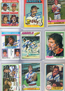 FRANK TANANA  1974-89 LOT (18) AUTOGRAPHED/SIGNED w/ ROOKIE Angels Red Sox AUTH