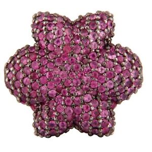 Pink Sapphire Gemstone Jewelry Finding Sterling Silver Beads Findings Supplier