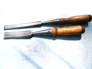 PAIR OF GREENLEE SOCKET FIRMER CHISELS - 5/8" & 1" WIDE - Picture 1 of 5