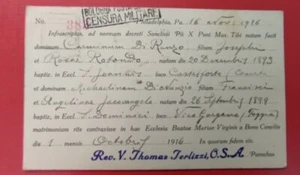 FILADELFIA CARMINE DI RIENZO E MICHELINA DI NUNZIO MATRIMONIO 1916  - Foto 1 di 2