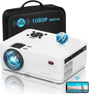 5G WiFi Bluetooth Native 1080P Projector, Roconia 9000LM Full HD Movie Projector - Picture 1 of 7