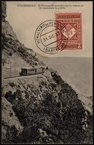 España - Edi o TP 637 - Postal "Montserrat - El Ferrocarril" Mat "Monasterio Mo - Picture 1 of 1