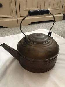 Vintage Revere Ware *COPPER TEA KETTLE & WOOD HANDLE* 2 Qt. Rome N.Y. - Picture 1 of 12