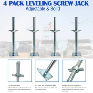 Adjustable Leveling Jack For Maxi Square Baker-Style Scaffold Tower Scaffolding - Picture 1 of 19