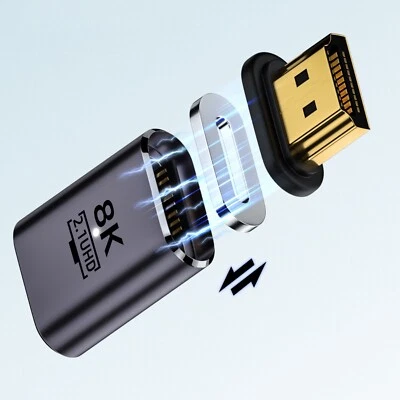 Magnetic separation/closing HDMI 2.1 Adapter HDTV Converter Connector 8K@60Hz - Image 1 of 4