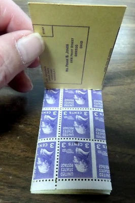 US Error Stamp #807a/BK102 Booklet Miscut and Inverted, Stapled at Bottom - Image 1 of 4