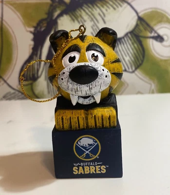 NHL Buffalo Sabres Hockey Holiday Wooden Art Ornament collection & gift - Image 1 of 4
