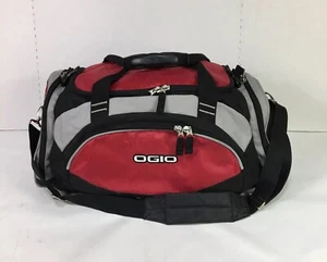 OGIO Duffle Travel Bag Heavy Nylon Carry On Gym Sports Red Black Valvoline Logo - Picture 1 of 9